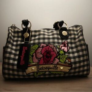 Black white checkered Bettseyville purse